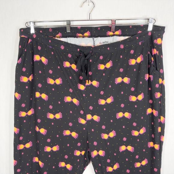 Torrid Plus Size 4X Pajama‎ Pants Harry Potter Sleep Crop Luna Glasses Black 572 - Picture 7 of 15